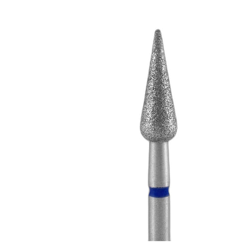 Diamond nail drill bit pointed pear blue EXPERT head diameter 4 mm / working part 12 mm