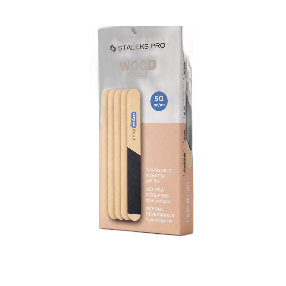 Disposable wooden base for nail file EXPERT 20 (50 pcs)