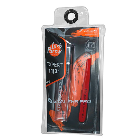 Eyebrow tweezers red EXPERT 11 TYPE 3r (wide beveled)