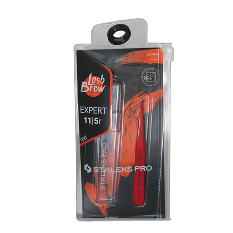 Eyebrow tweezers red EXPERT 11 TYPE 5r (point)