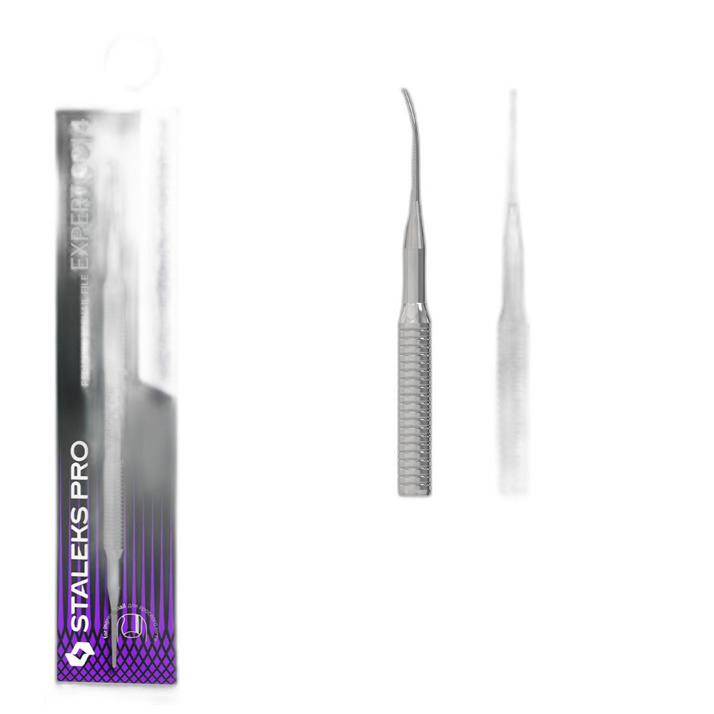 Pedicure toenail file EXPERT 60 TYPE 4 (straight narrow nail file and narrow file with a bent end)