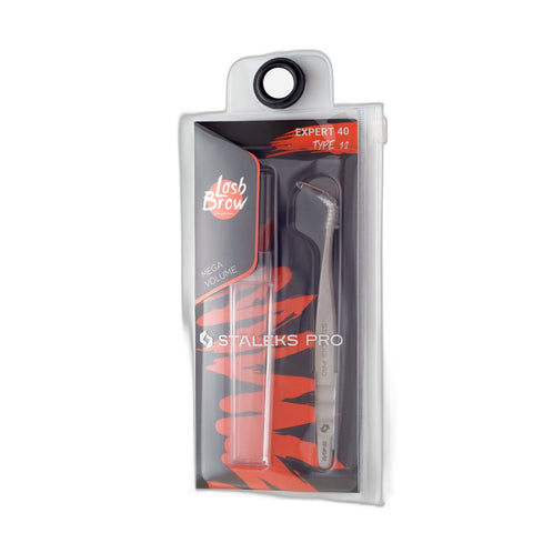 Professional eyelash tweezers EXPERT 40 TYPE 12 (L-shaped, 65 deg)